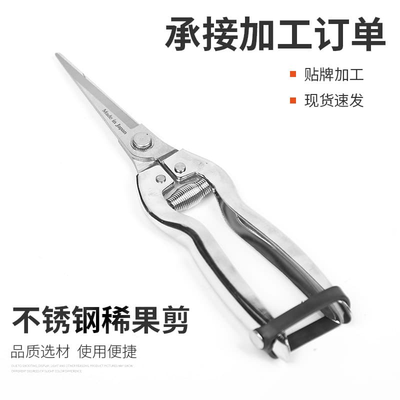 Stainless steel pruning shears, branch pruning shears, garden fruit tree pruning shears for thick and long branches, fruit branch pruning shears