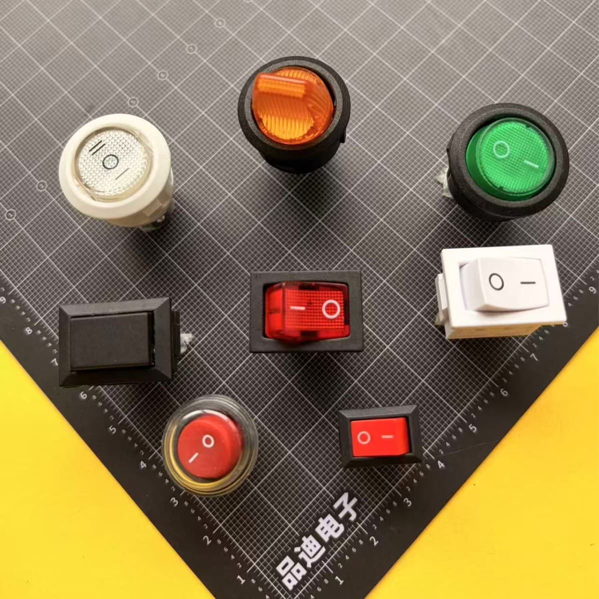 Rocker Switch Red Green KCD1 2-Pin Toggle 3-Pin Waterproof with Wire Button KCD4 Rocker Mechanical Switch