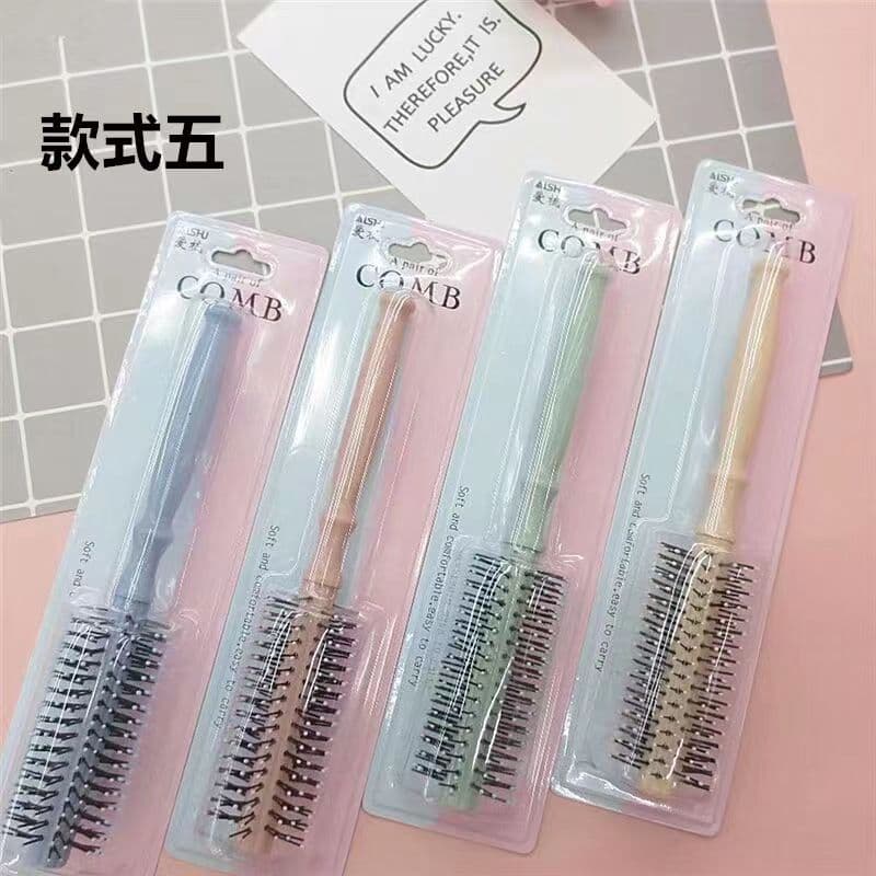 New macaron color styling comb, curling comb, perm, hairdressing comb, cartoon curling comb, portable hairdressing comb