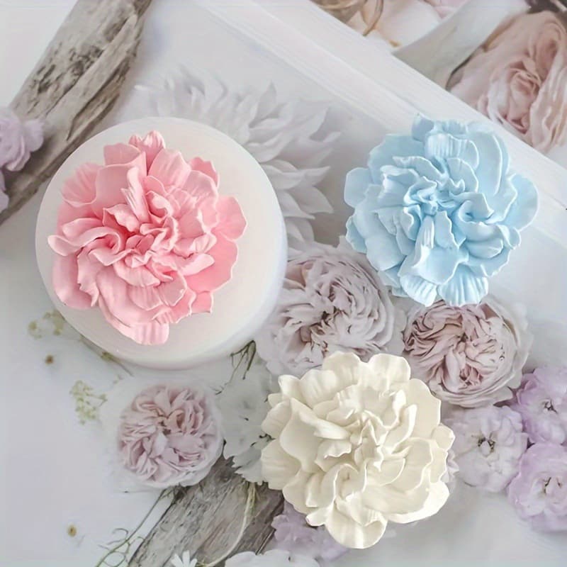 Carnation silicone candle mold soap resin casting handmade soap aromatherapy plaster mold decoration home gift