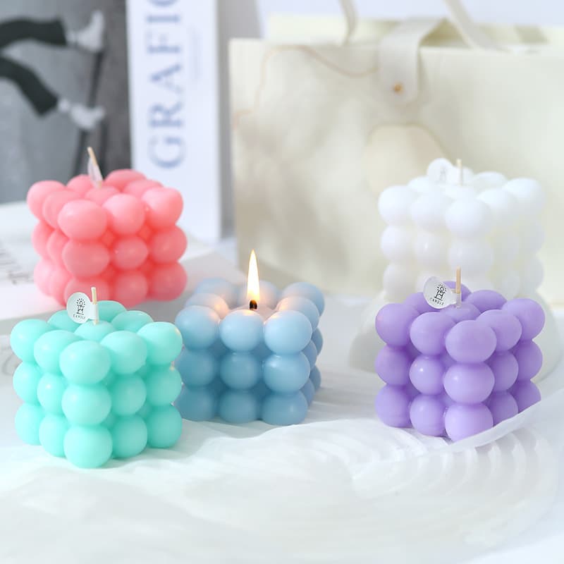 Cube-shaped Aroma Candle, Creative Home Fragrance Decor, Stylish Photography Prop, Gift Idea
