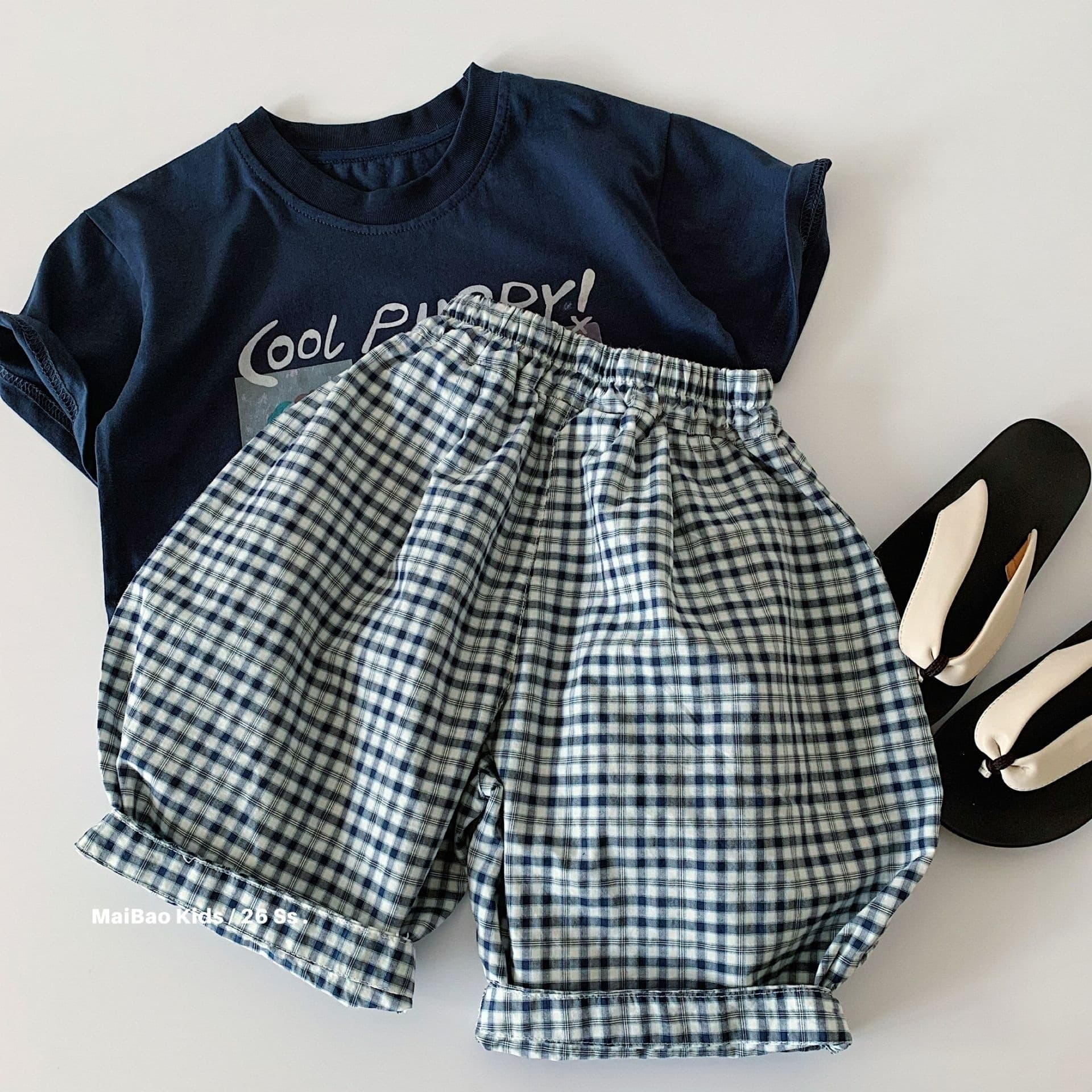 Mai Bao Boys' Shorts 2026 Summer New Korean Style Checkered Five-Point Pants Loose Fit Boys' Trendy Drop Shipping