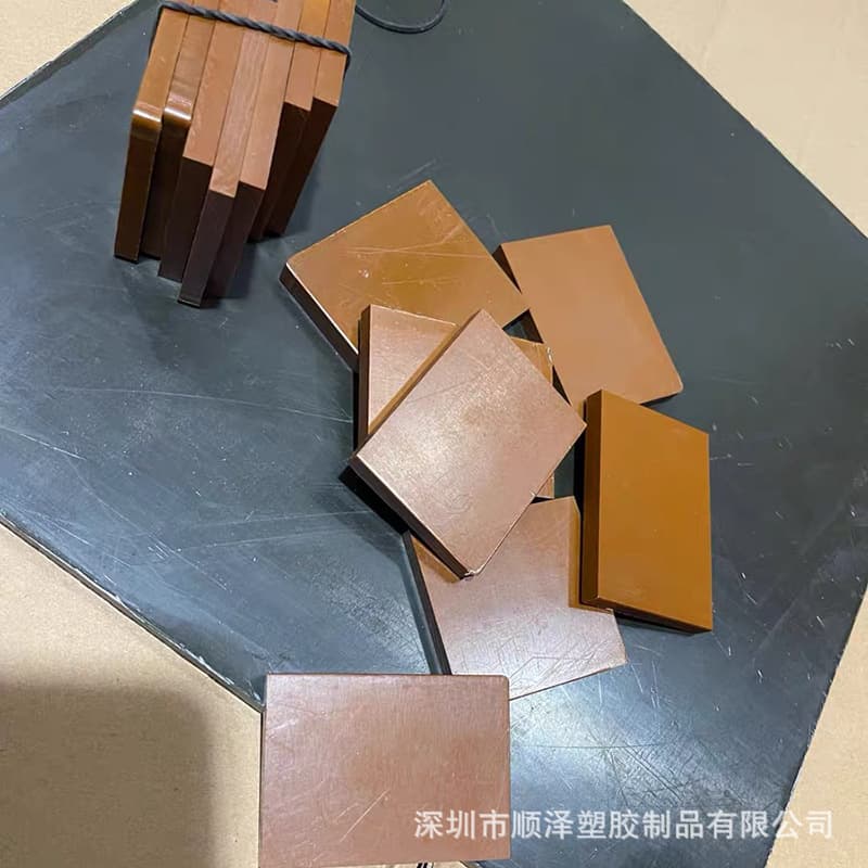Special Plastic PI Sheet Wear-Resistant PI Rod Imported Brown PI Sheet from DuPont USA, Heat Resistant up to 400°C