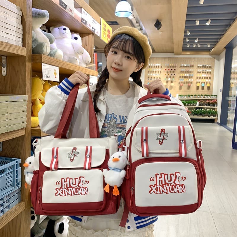 New Japanese style schoolbags for girls, high school and college backpacks, junior high school students, large capacity, middle school students, third to sixth grade backpacks