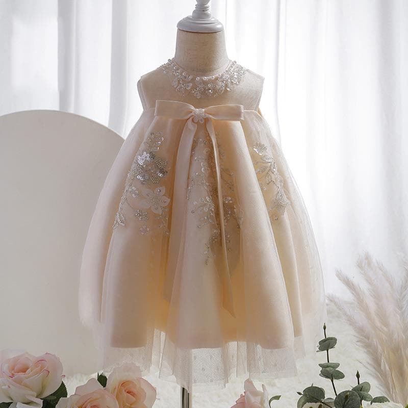 Children's dress, fashionable baby girl's one-year-old princess dress, tutu yarn, spring dress for children, cross-border performance clothing