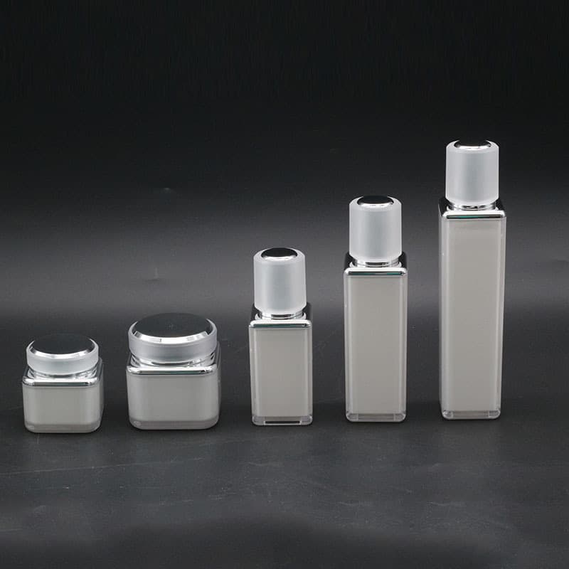 Cosmetic packaging materials, multi-color rounded square bottles, cosmetic bottles, face cream plastic bottles, empty bottles, skin care products, face cream bottles