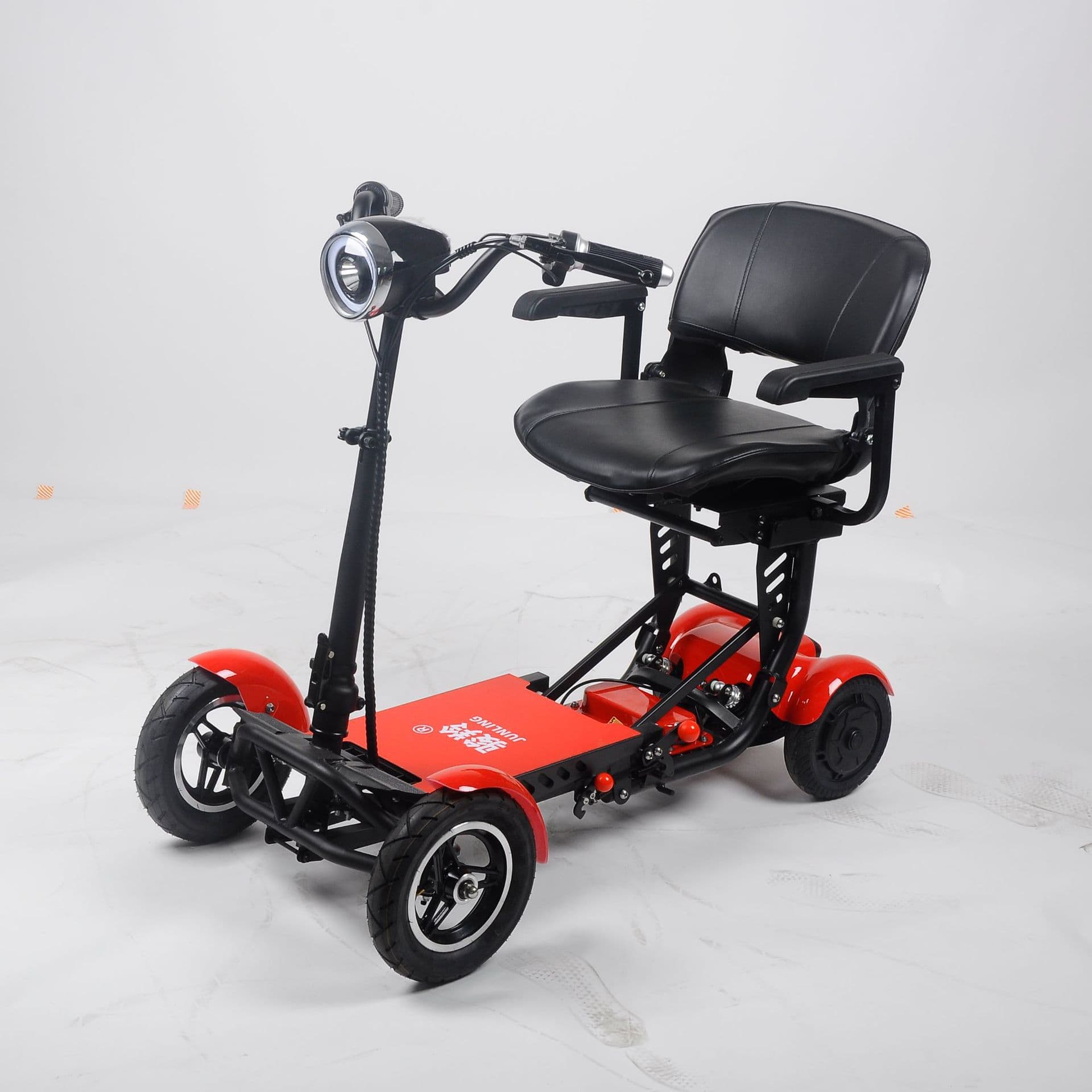 Folding electric scooter for the elderly, long range, household small adult four-wheel powerful battery scooter, smart and comfortable