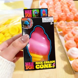 Nee Doh Ice Cream Squeeze Stress Relief Toy for Students, Fun Little Surprise Squeeze Toy