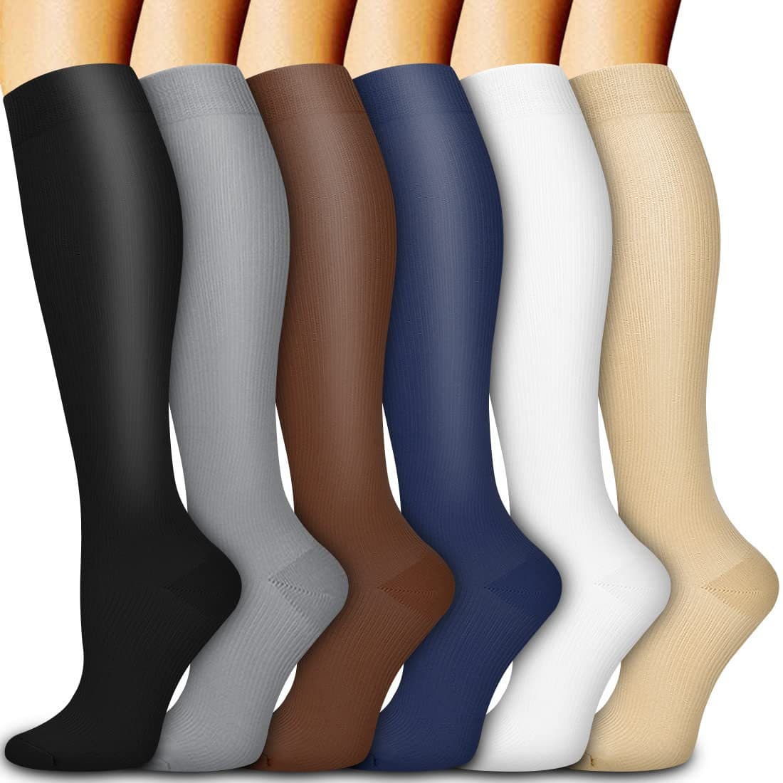 Cross-border compression socks, long-tube cycling elastic socks for men and women, outdoor fitness, running calf socks, pressure socks