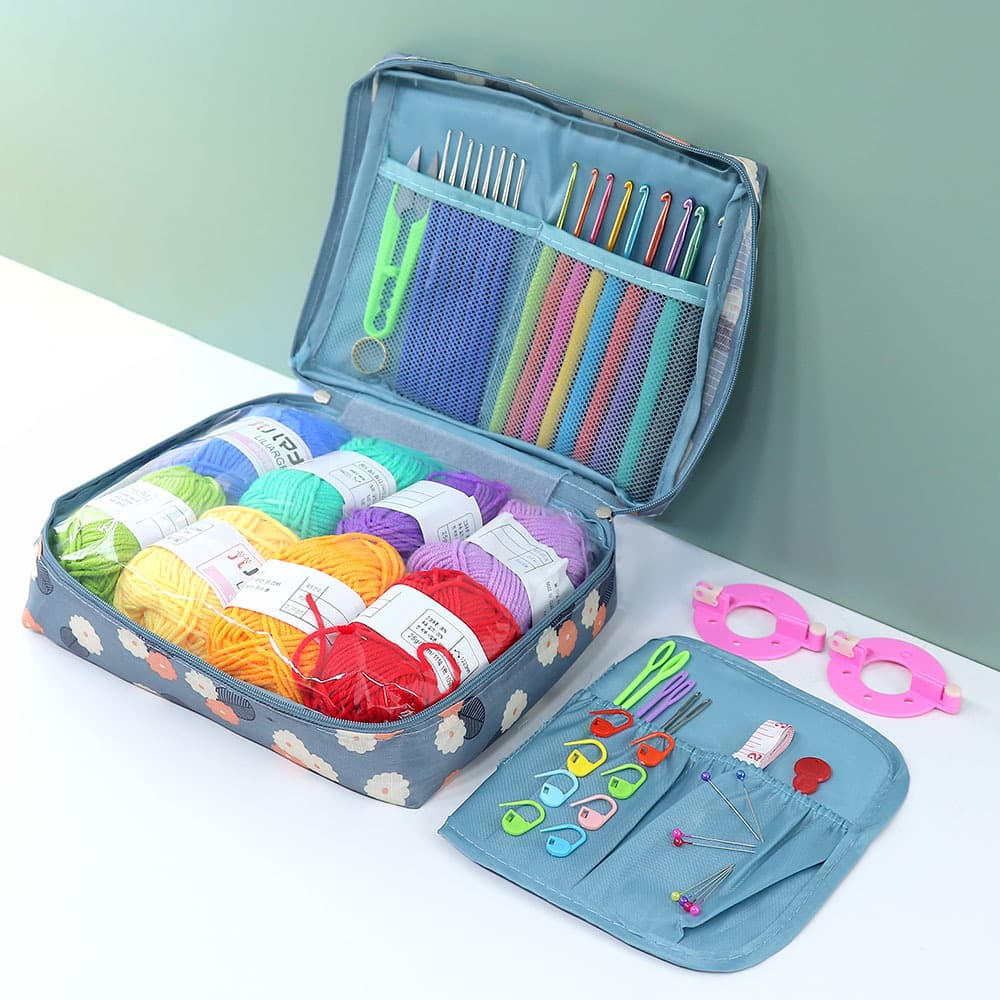 New Knitting Needle & Crochet Hook Tool Set DIY Yarn Crochet Kit Bundle