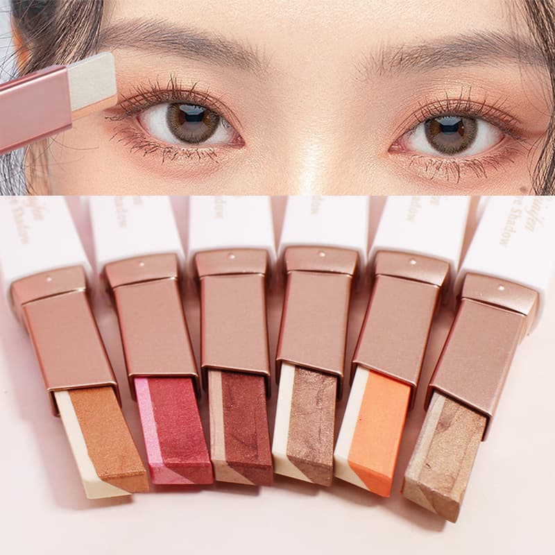 Domestic makeup velvet gradient dual-color eyeshadow stick, highlighter and concealer, lazy eyeshadow pen, a hot-selling product on Douyin and Kuaishou live streams.