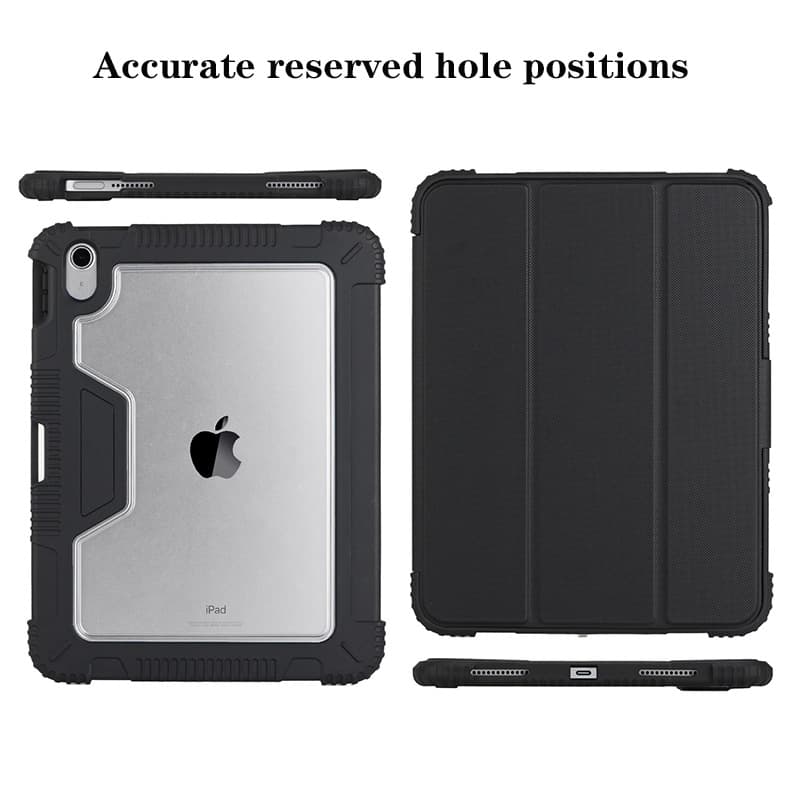 Compatible with iPad 11 (A16) Tablet Case, Armor IPAD 10 10.9-inch Tri-Fold Leather Case, Three-Proof Protective Shell Cover