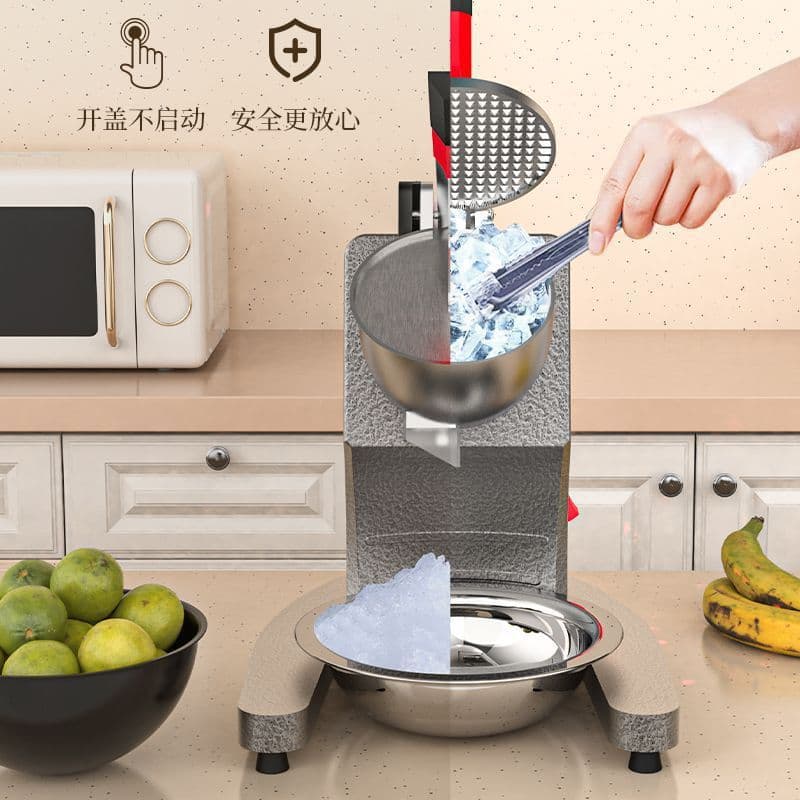 Ice crusher, commercial street vendor/home use, small shaved ice machine, fully automatic milk tea shop smoothie machine, shaved ice machine, ice breaker.