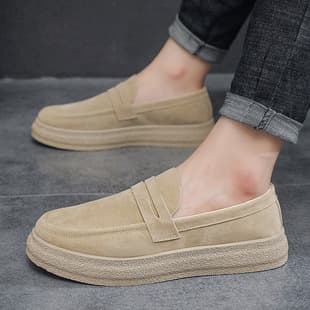 Men's Shoes 2026 Fall New Arrivals Casual Sports Shoes Slip-On Loafers Lightweight Driving Shoes