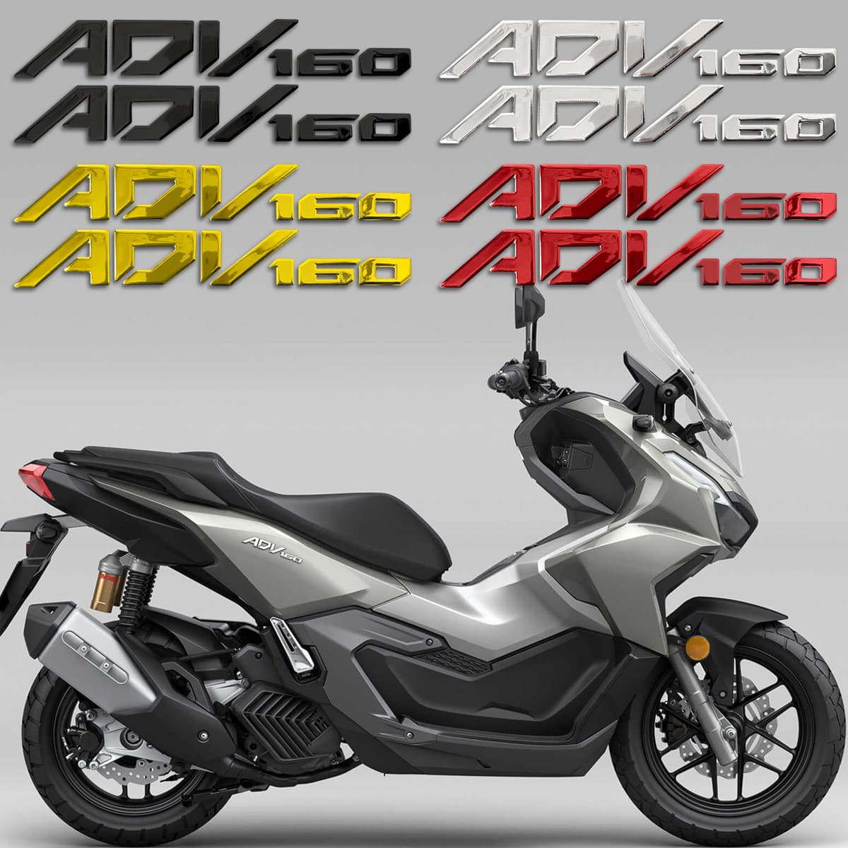 Suitable for Honda ADV 160 motorcycle 3D three-dimensional soft adhesive stickers waterproof modified body stickers decorative decal accessories