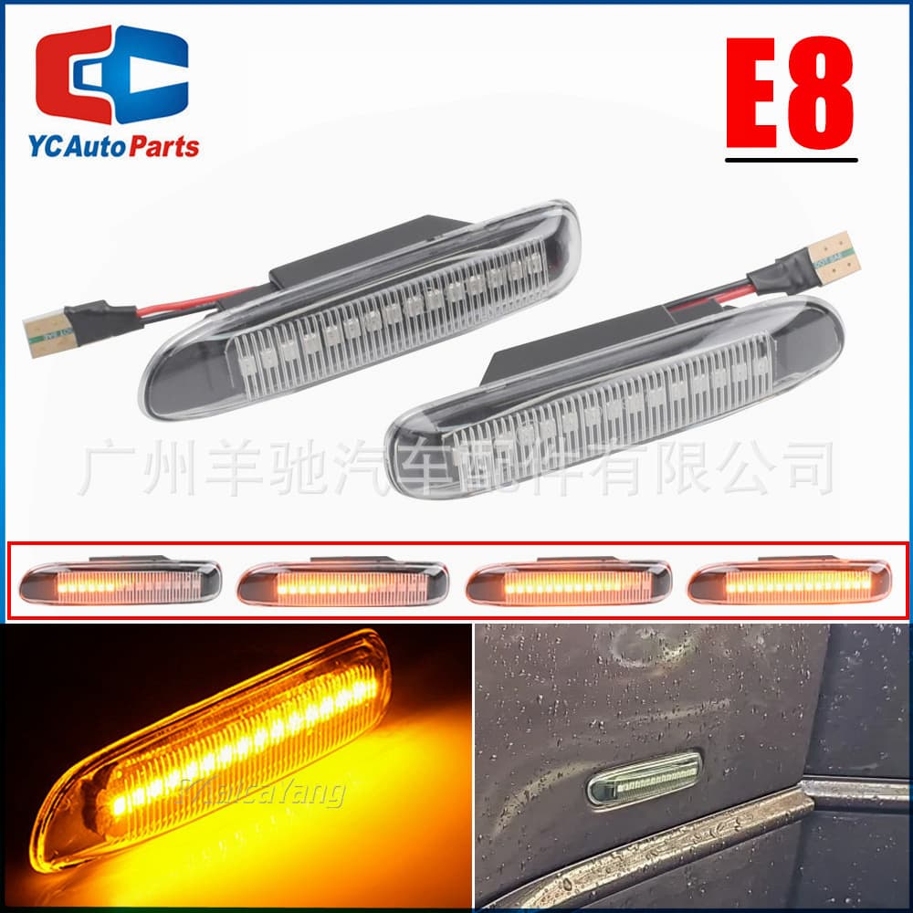 LED Yellow Flowing Turn Signal Side Light for BMW 3 Series E46 1998-2001 Fender Light