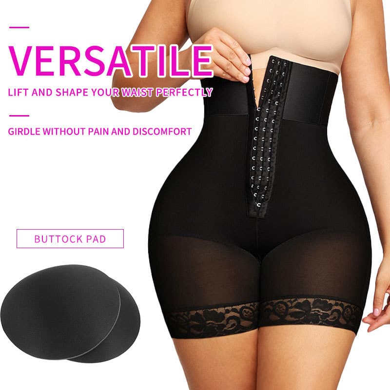 Cross-Border Three-Row Button Waist Shaper Butt Lifter Pants Plus Size Postpartum Waist Trainer Tummy Control Body Shaper High-Waist Slimming Pants