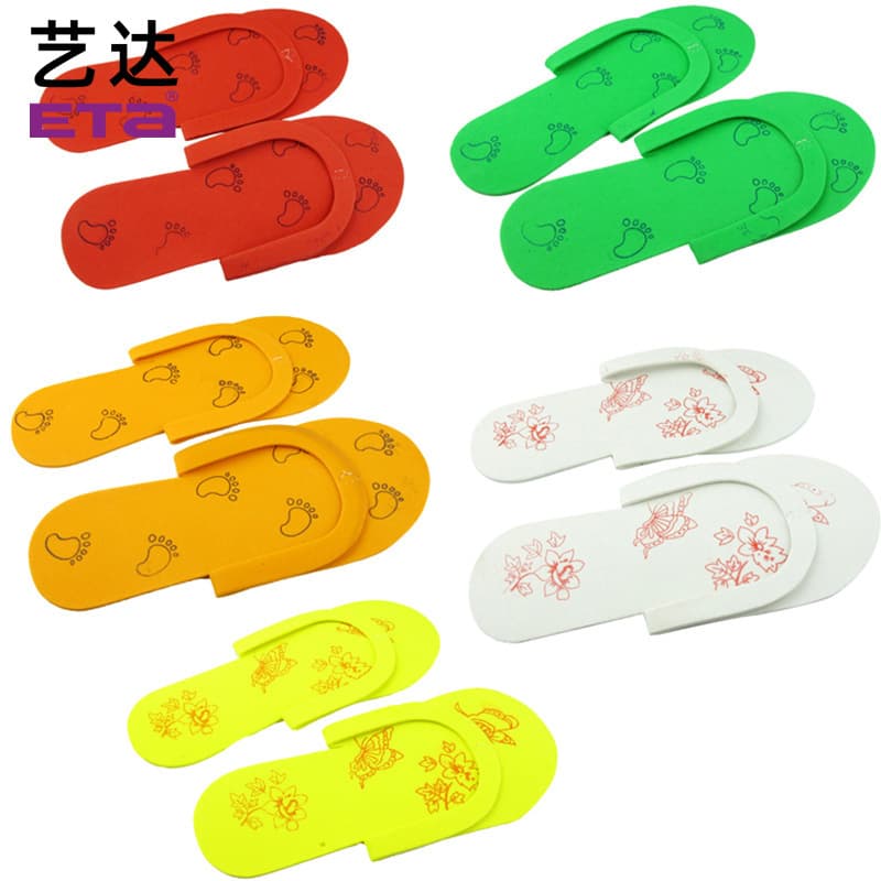 Professional pedicure tools hotel disposable Eva slippers foreign trade anti-slip couple rubber non-stinky foot slippers summer