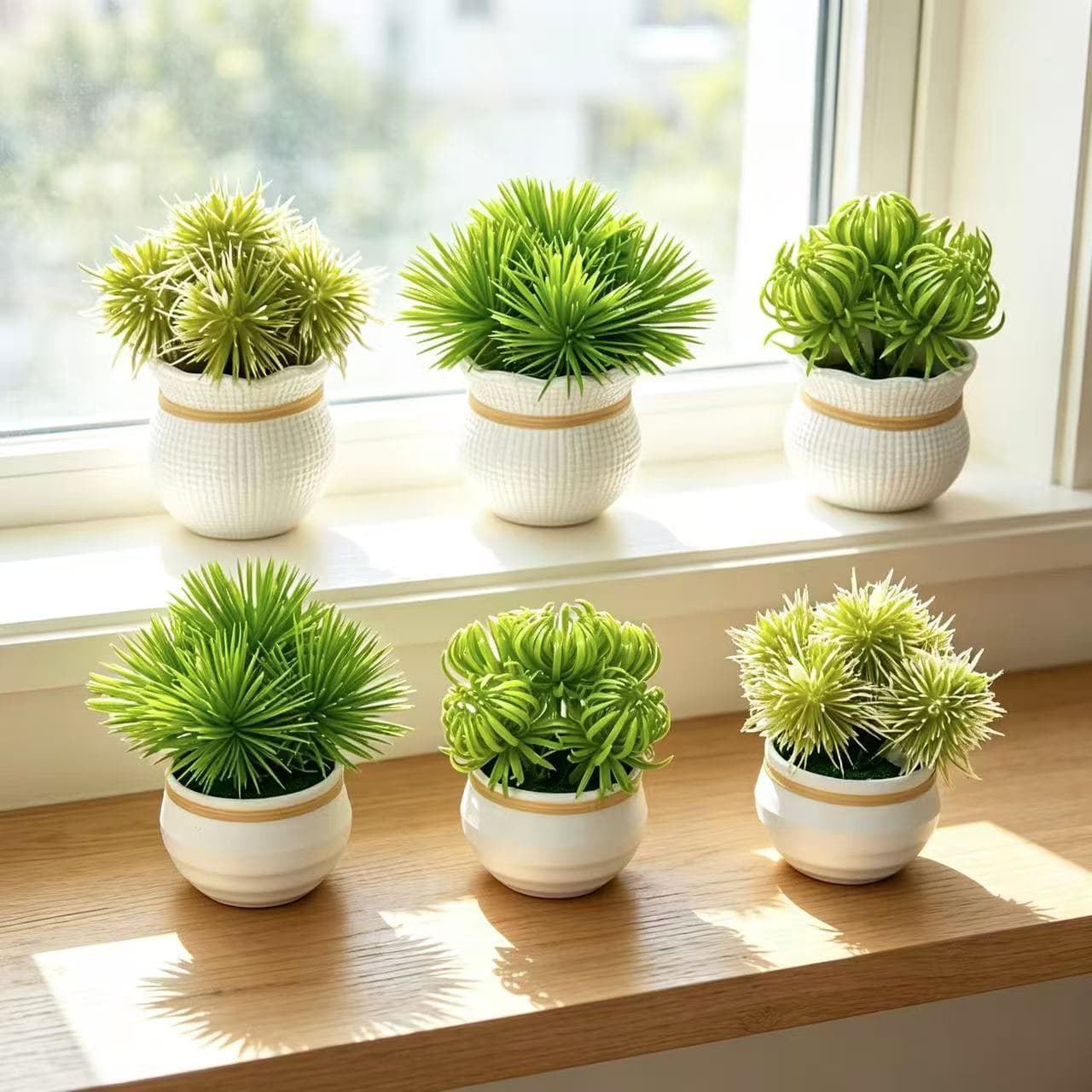 Best-selling artificial pine needle grass in screw pots, desktop faux plants for indoor landscaping, wholesale greenery