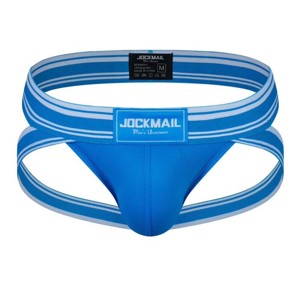 JOCKMAIL Sexy Men's Underwear Breathable Mesh Double Sports Style Elastic Low Waist Seamless Abstract Pattern