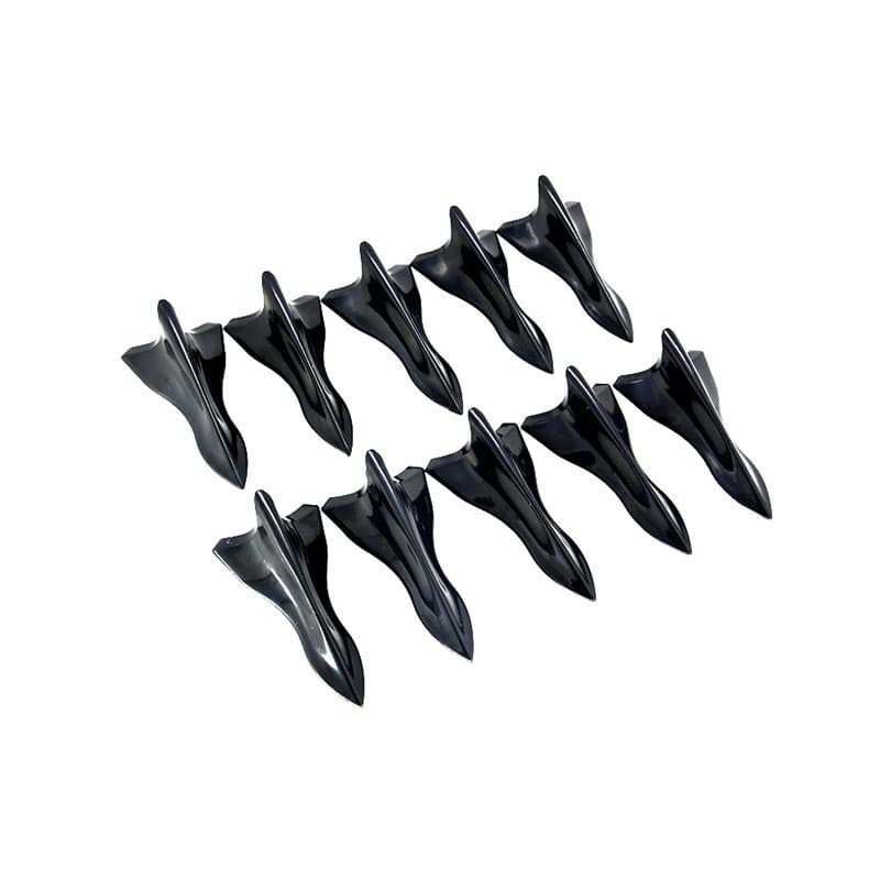 Black Shark Fin Car Roof Spoiler Universal Pointed Carbon Fiber Bumper Modification Parts Wind Knife Vehicle Accessories