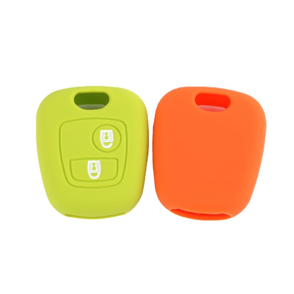 Silicone Key Case Cover for Peugeot 206/207/307 Flip 2-Button Key, Citroen 2-Button Elysee C2