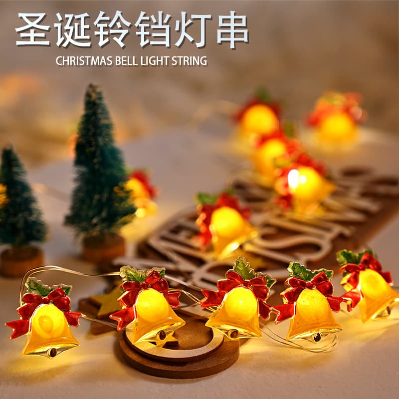 New Led Christmas Decorations Bells Festival Atmosphere Christmas Tree Arrangement Colorful Lights String Lights