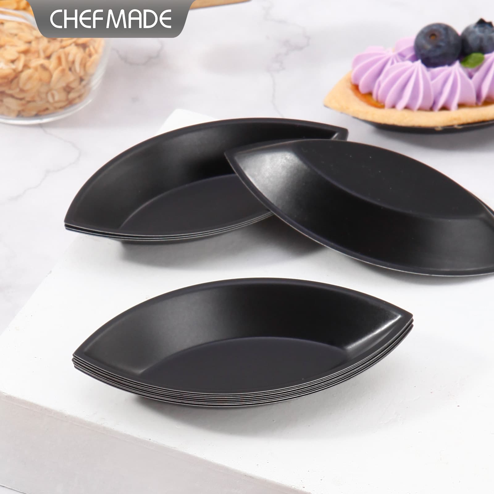 Mini Tart Mold Cake Baking Mold Cute Tart Pan Non-Stick Boat Shape Chrysanthemum Tart Mold