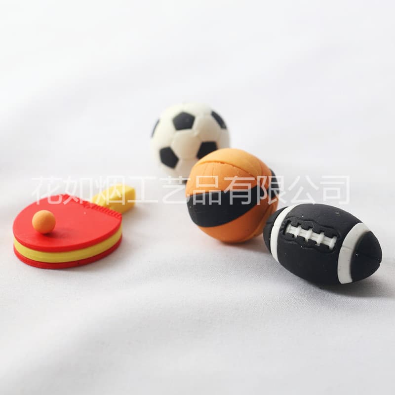 Dollhouse Miniature Sports Equipment Set for Football, Basketball, Soccer, Tennis, Outdoor Play OB1 Model