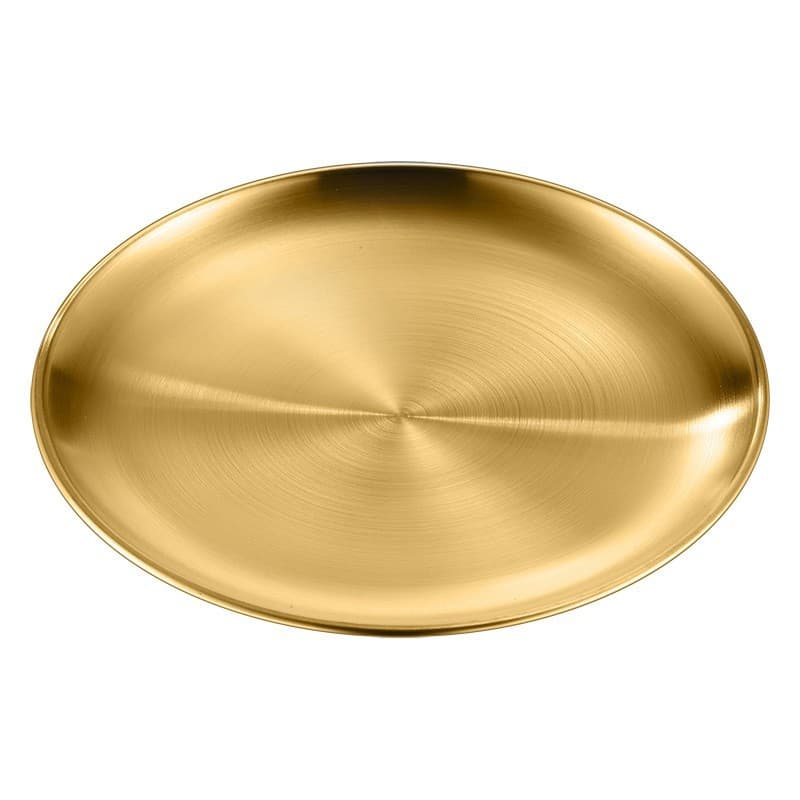 304 Stainless Steel Korean BBQ Plate, Craft Tray, Cake Round Plate, Western Food Plate, BBQ Fruit Plate