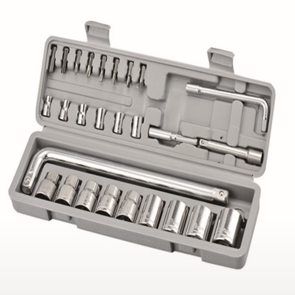 26-Piece Auto Repair Socket Wrench Set, Mechanic Hand Tool Kit with Ratchet Wrench