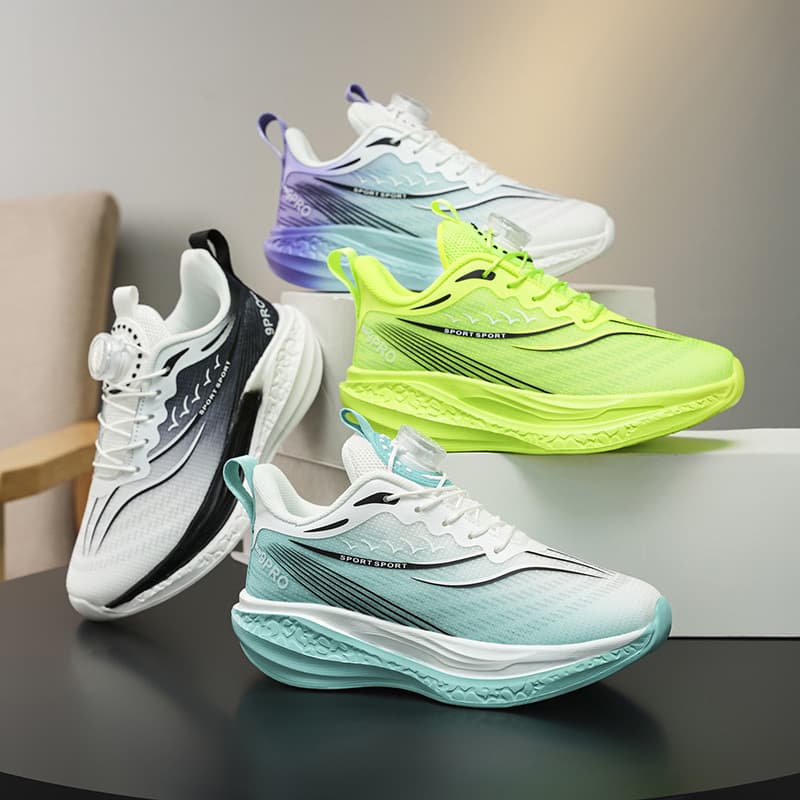 Boys Sports Shoes Mesh Breathable Non-Slip Sports Shoes Teen Running Shoes Ultra-Light Low-Top Racing Shoes