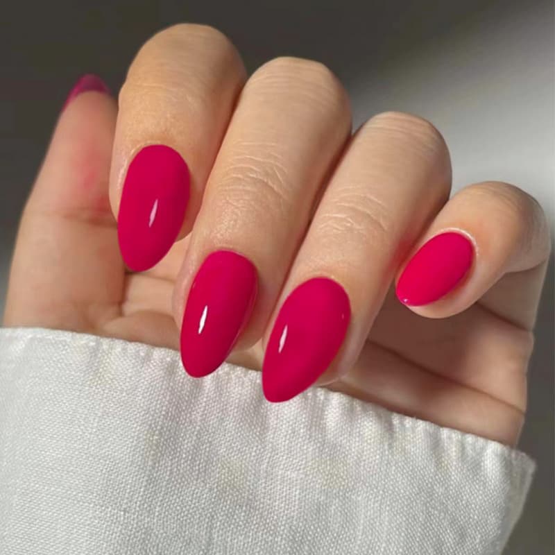European and American Almond Armor Nail Art Simple Solid Color Tip Armor Nail Patch Removable White Finished Products Wholesale