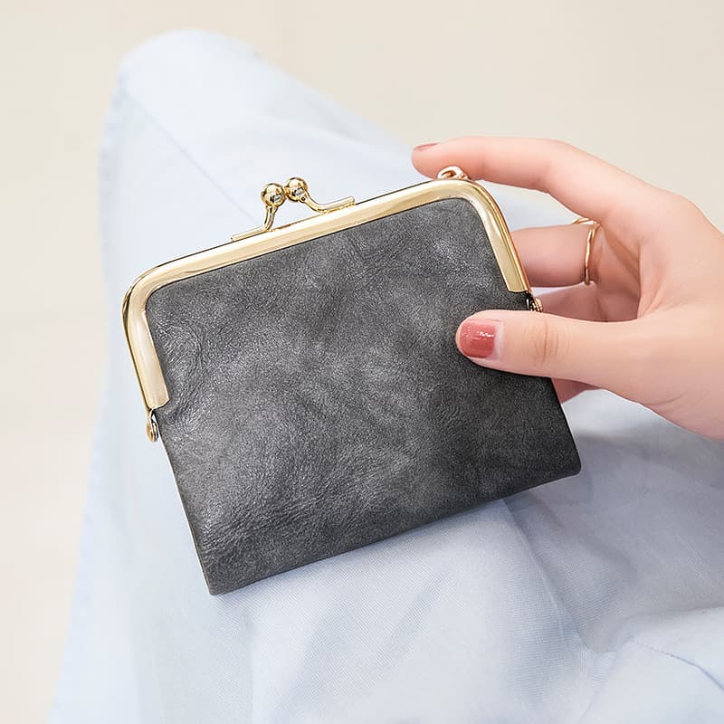 Cropped Vintage Wallets For Women 2023 New Style Coin Purse Multi-functional Folding Money Clip Card Holder Ladies Wallets