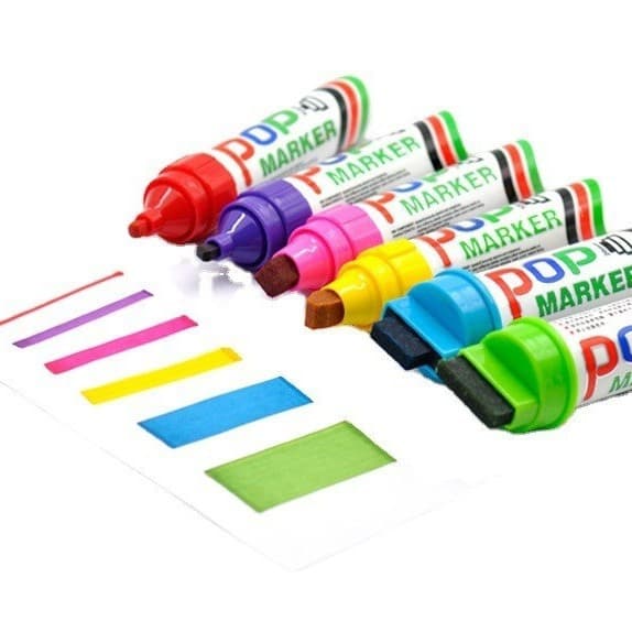 Zhongbai POP Advertising Pen SA06 Marker Pen 6mm Poster Drawing Colored Oil-Based Marker Pen Design Marker Pen