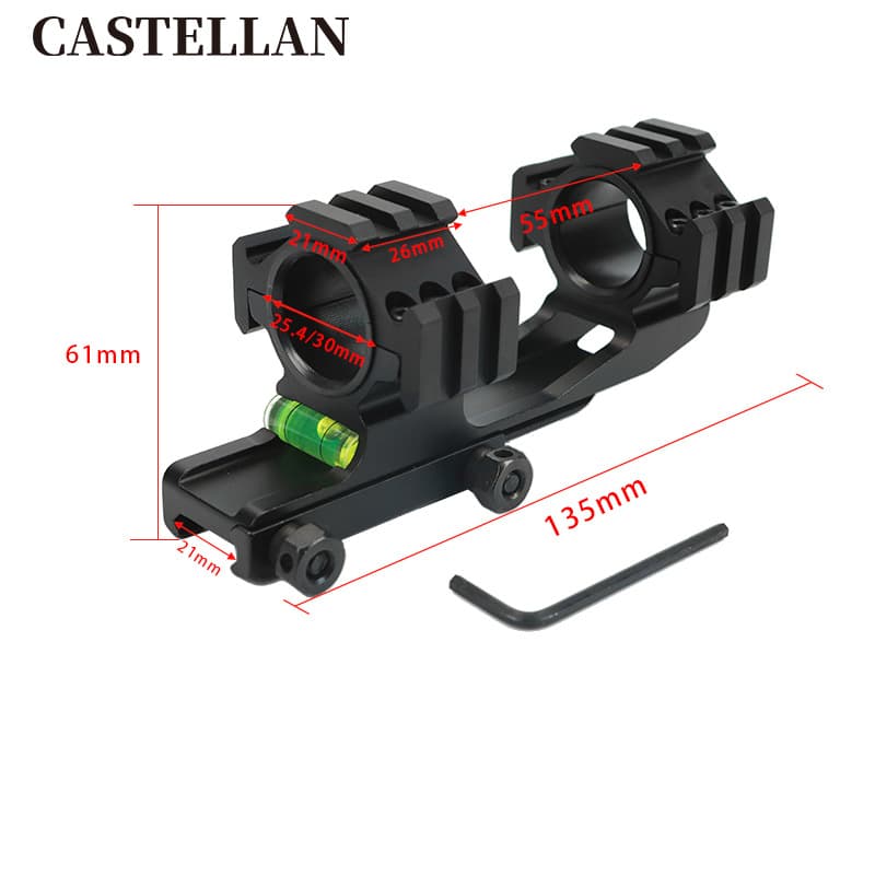25.4mm/30mm sight one-piece bracket, rear extension level, one-piece bracket, aperture level one-piece bracket