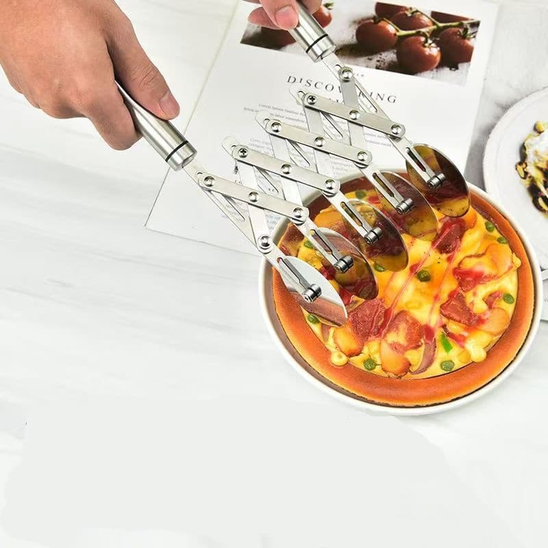 Wholesale Stainless Steel Multi-Wheel Dough Cutter Noodle Slicer Pizza Wheel Knife Danish Pastry Cutter Kitchen Divider Knife