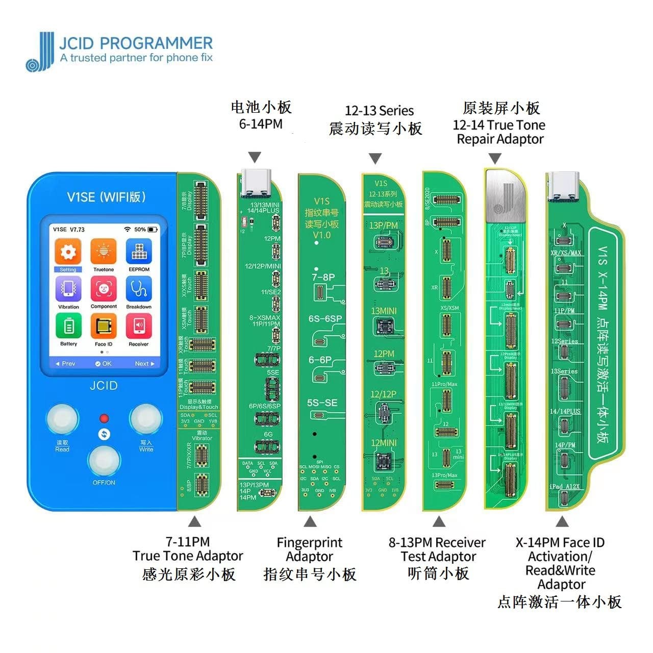 Genuine V1SE Photosensitive Programmer Original Color Restoration Instrument Battery Too Green Fingerprint Dot Matrix Cable Face IC