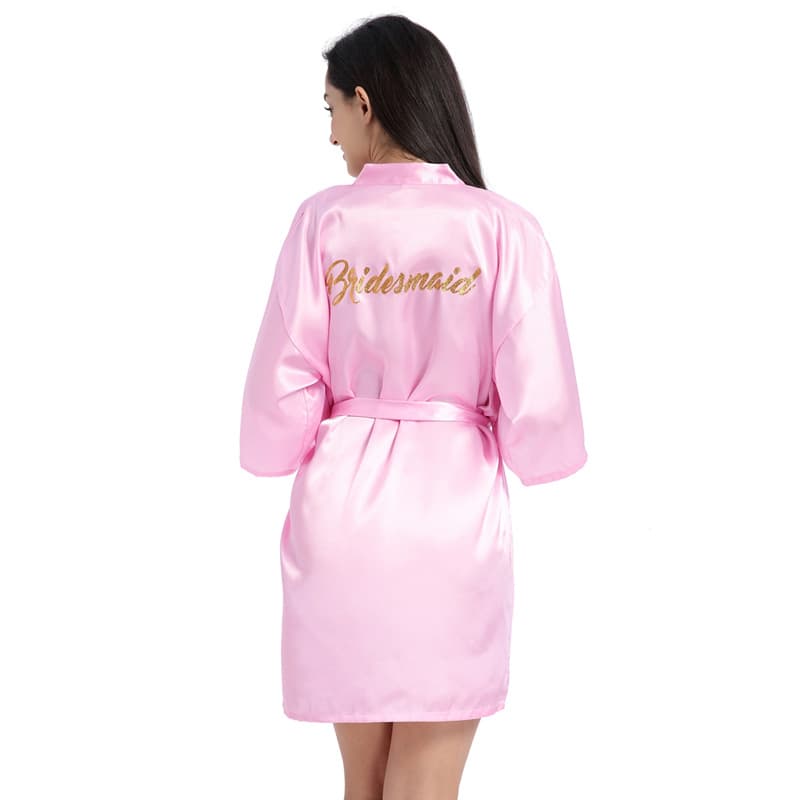 Bridesmaid Women's Wedding Silk Short Cardigan Robe, Bridesmaid Dressing Gown, Can Be Worn Outside, Elegant and Luxurious