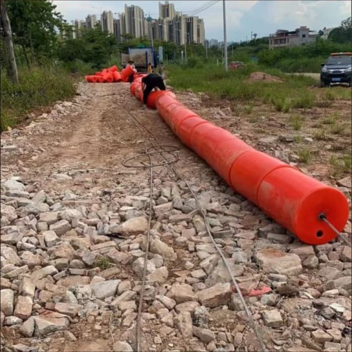 High Molecular Polyethylene Plastic Trash Boom - Floating Debris and Garbage Isolation and Interception Plastic Float Raft