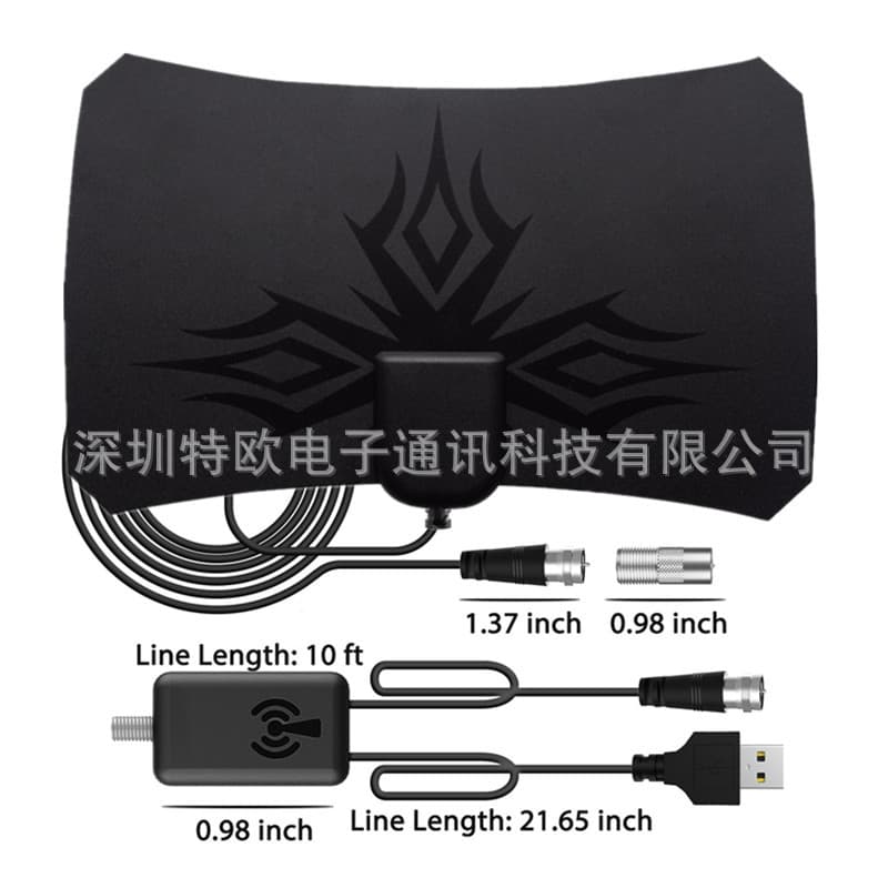 High Definition Digital TV Antenna ATSC 4K 1080P DVB-T2 Flame Style HDTV Outdoor Indoor Reception Antenna Satellites