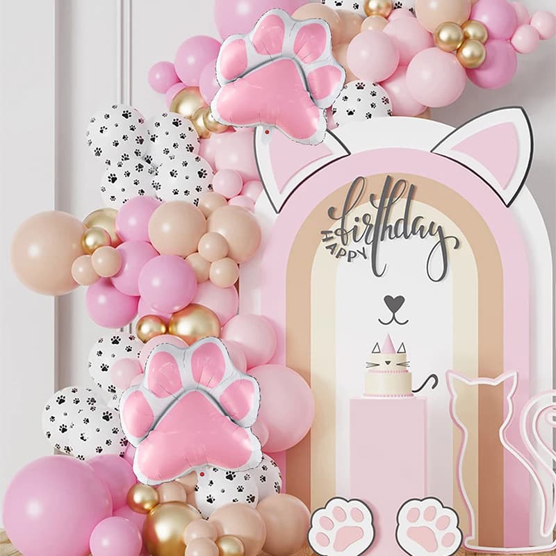 Cross-border Dog Paw Balloon Arch Birthday Party Balloon Set Wedding Decoration Latex Balloon Arch Set