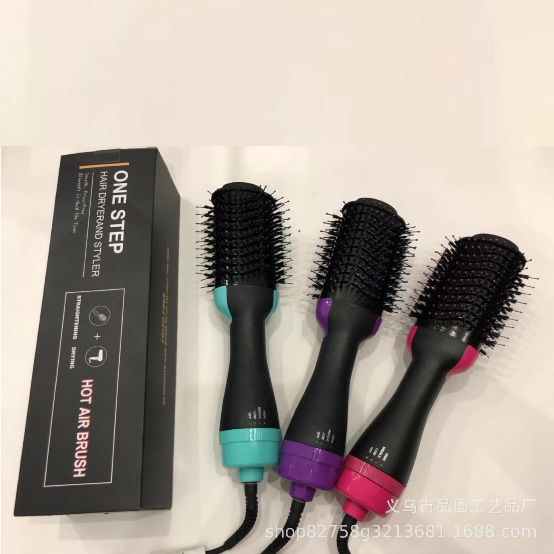 Amazon hair straightener, exclusive for foreign trade, curling iron, cross-border hot air comb, blow dryer comb, two-in-one