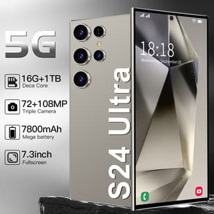 Ozon Best Seller S24 Ultra Built-in Pen Android Smartphone 7.3 Inch 16+1T Memory Factory Stock