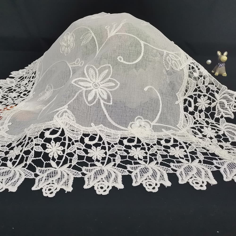 Simple Modern White Lace Fresh Dining Table Cloth, Rectangular Home European Style Coffee Table Mat