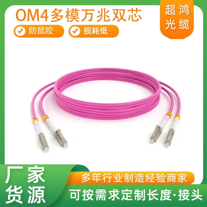 Carrier-grade pigtail OM4 fiber optic jumper multi-mode dual-core 10G LC-SC-FC-ST fiber optic jumper data center