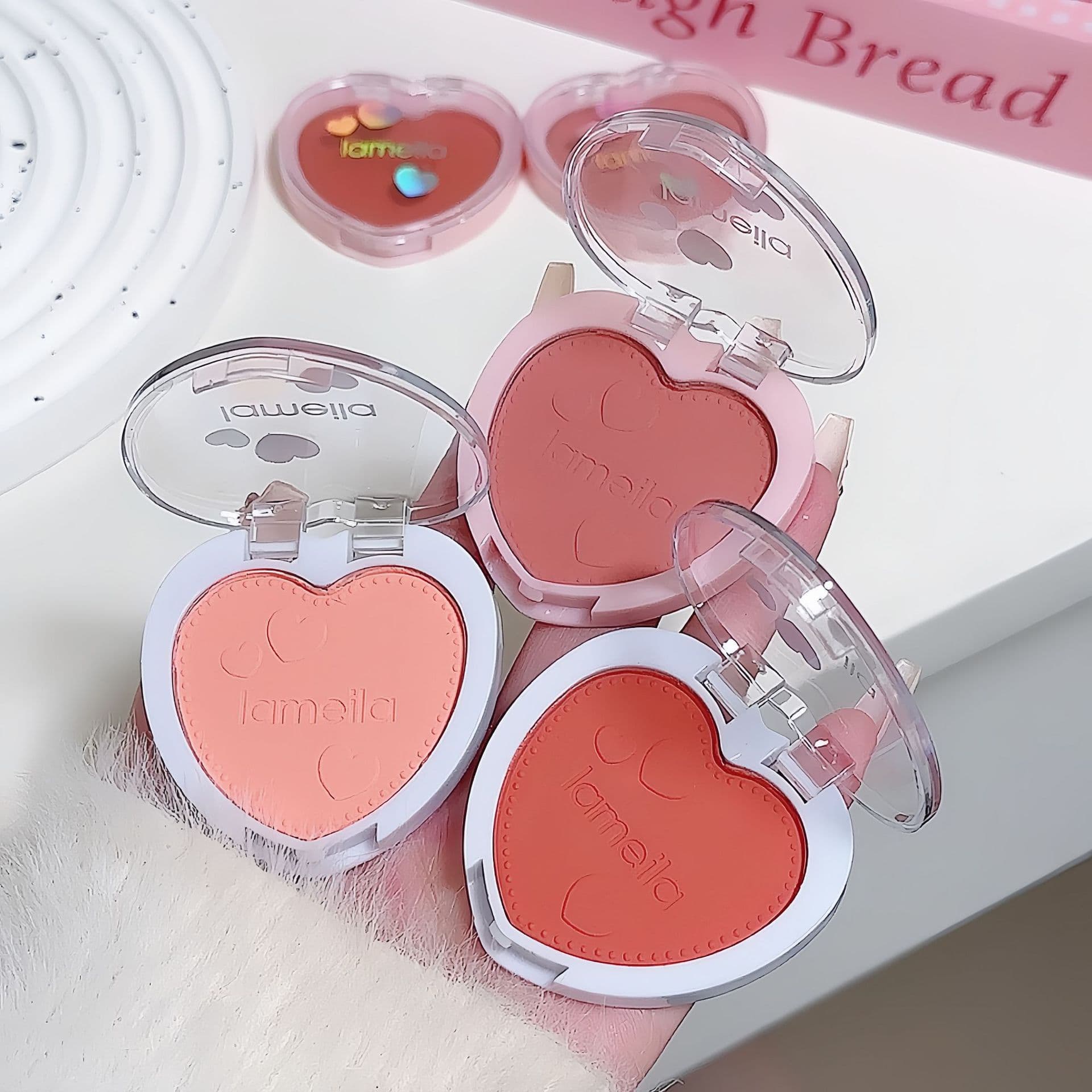 Blush for Women, Orange, Waterproof, Natural, Long-Lasting, Contouring, Brightening, Low Saturation Blush Palette for Students
