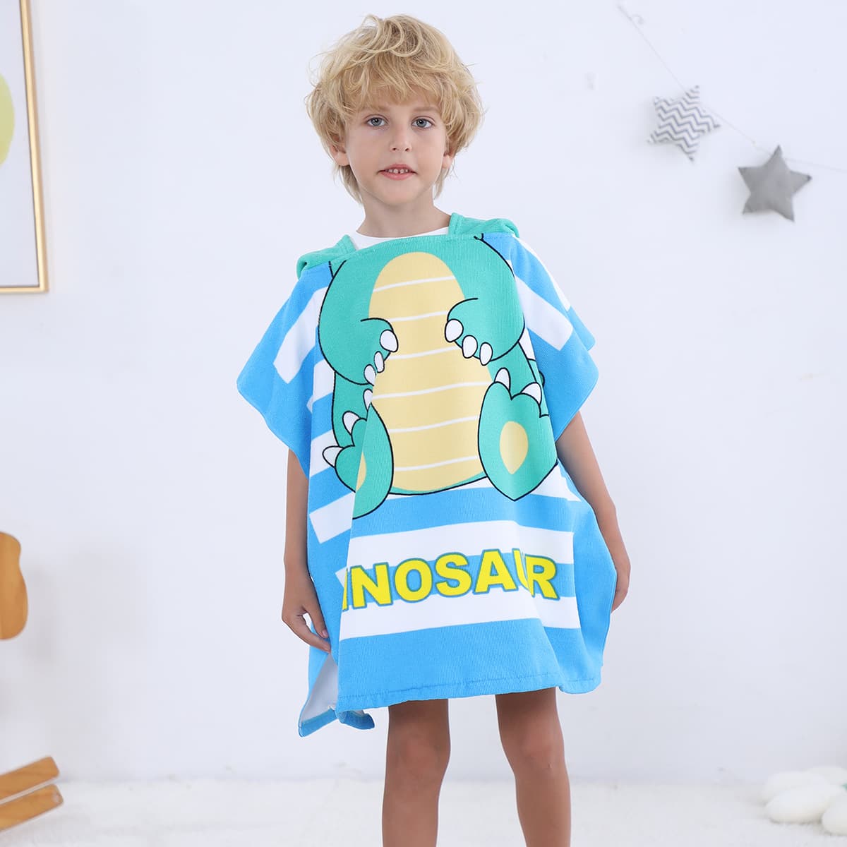 Children's Bath Towel Cape Microfiber Hooded Swimming Beach Wearable Baby Beach Towel Quick-Dry Bath Towel