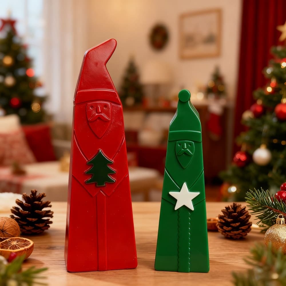 New Christmas Santa Claus Ornament Silicone Mold from Silicone Manufacturer Irregular Mold White Mold S2237