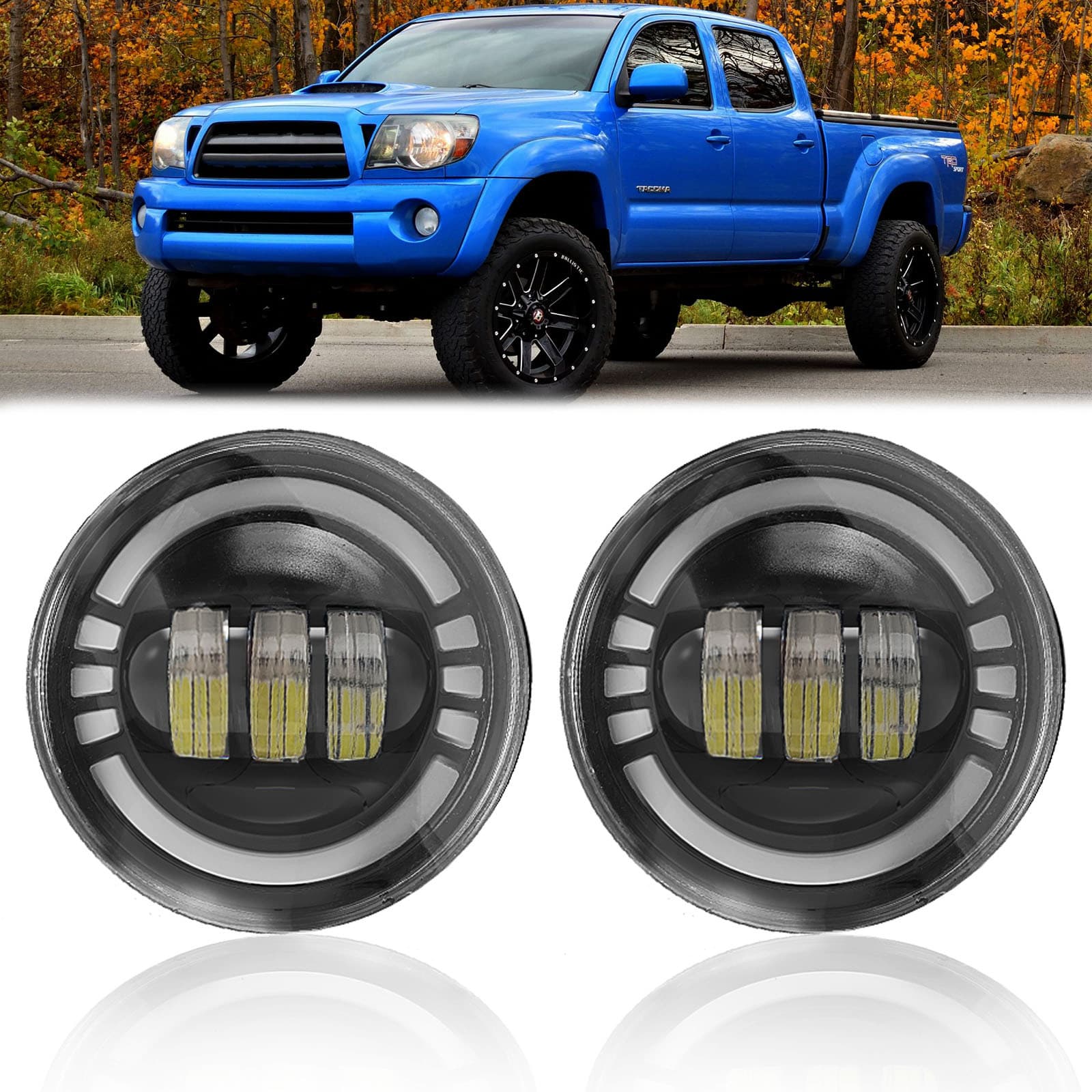 LED Fog Lights with Daytime Running and Turn Signal for Toyota Tacoma 2006-2011
